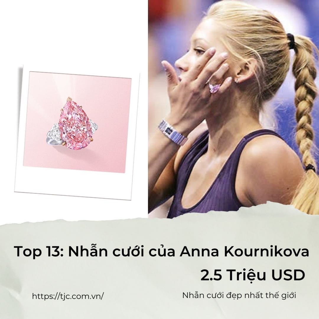 Nhẫn kim cương hồng của NAnna Kournikova