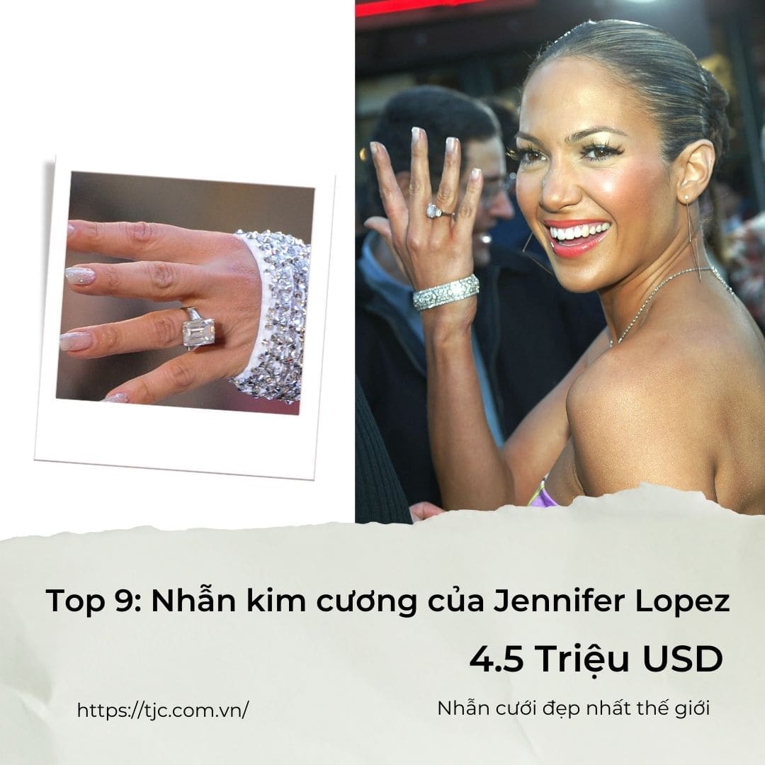 Jennifer Lopez và chiếc nhẫn kim cương trị giá 4.5 Triệu USD