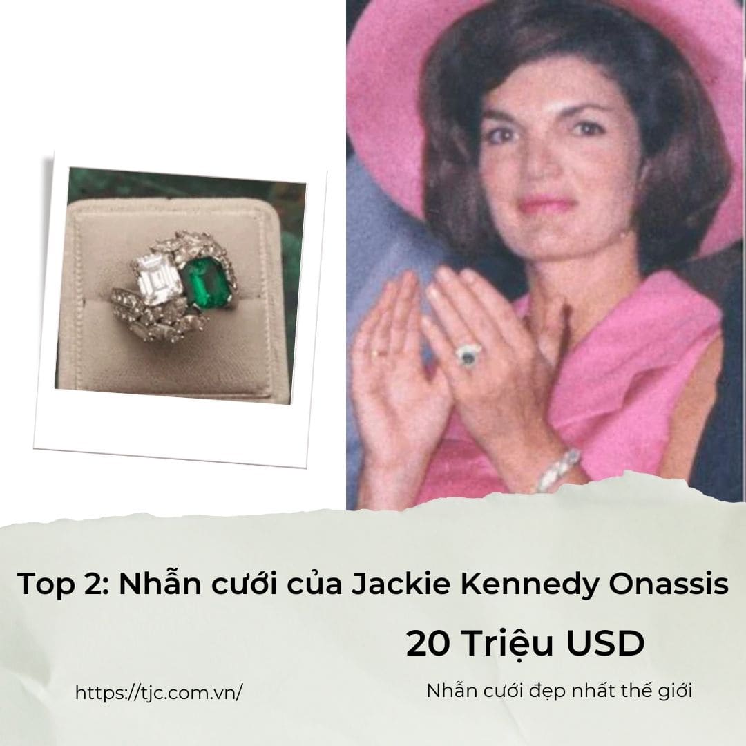 Nhẫn cưới kim cương của Jackie Kennedy Onassis