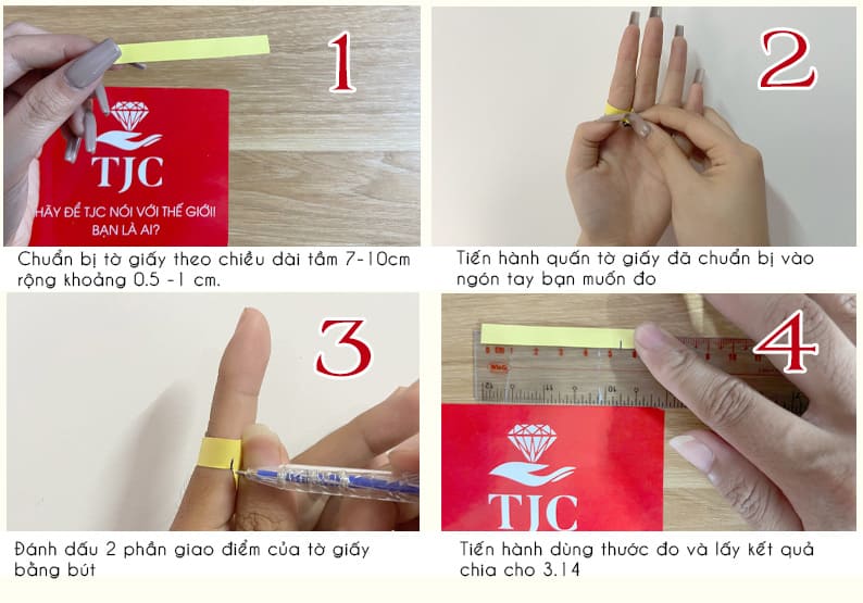 Cách xác định đường kính và chu vi ngón tay để đo size nhẫn?
