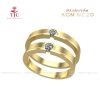 Nhẫn cưới Vàng Đính kim cương - KCM NC20