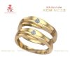 Nhẫn cưới Vàng Đính kim cương - KCM NC22