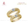 Nhẫn cưới Vàng Đính kim cương - KCM NC23